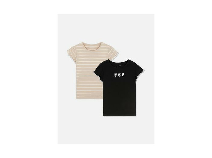 1,5–8 ans | Lot de 2 t-shirts à finitions ondulées
