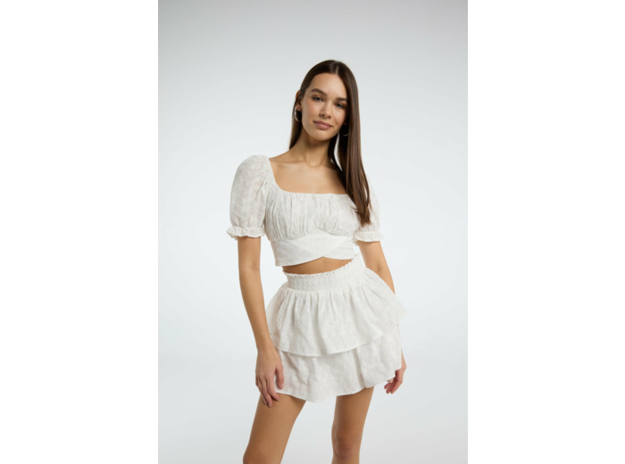 Jupe mini avec broderies