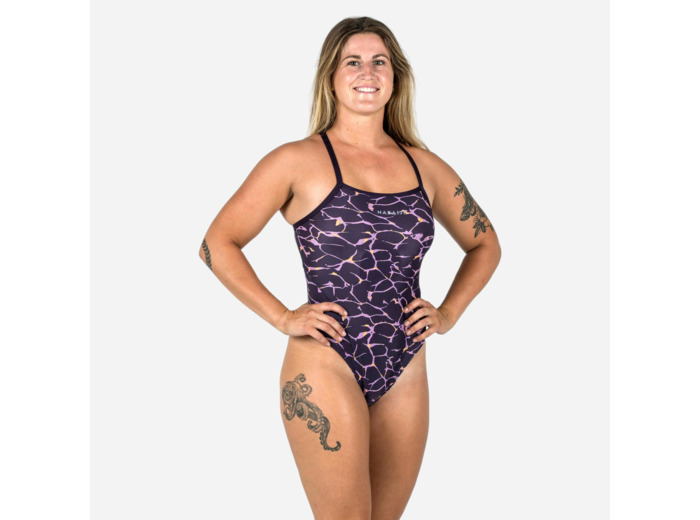 Maillot de bain de natation femme une pièce lexa lavo orange