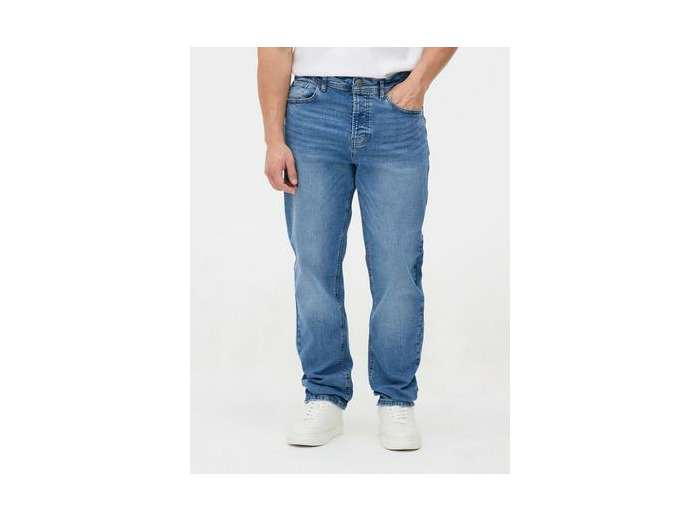 Jean droit taille mi-haute