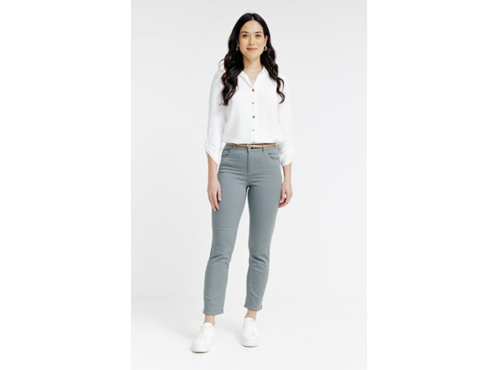 Pantacourt coton et ceinture