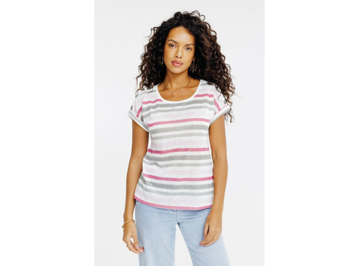 Tee-shirt rayé manches courtes