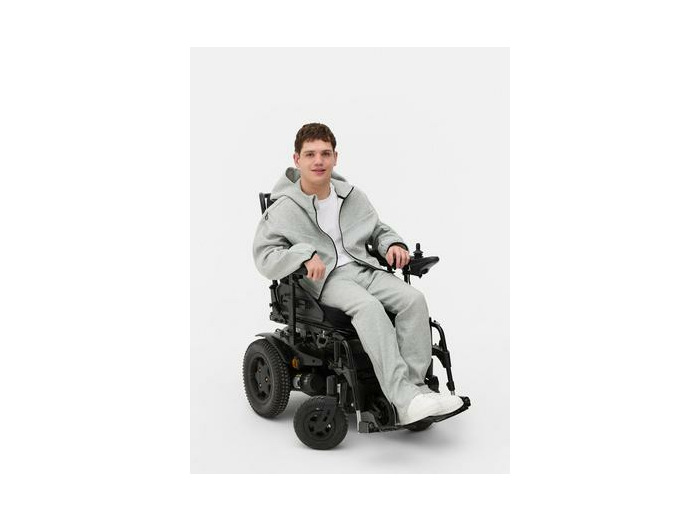 Sweat à capuche zippé adaptatif pour la position assise