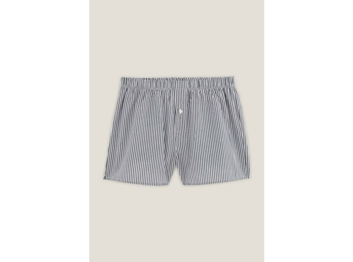Caleçon rayé en coton - Gris clair