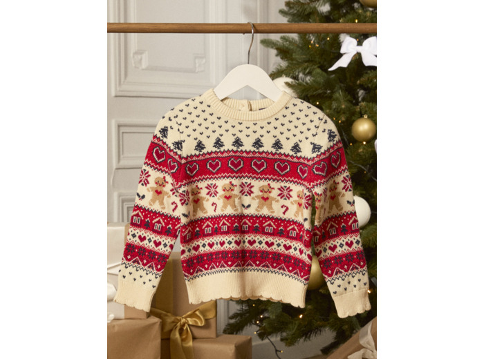 Pull de noël en jacquard
