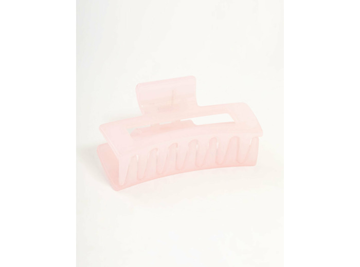 Small Shiny Pink Coated Claw Clip