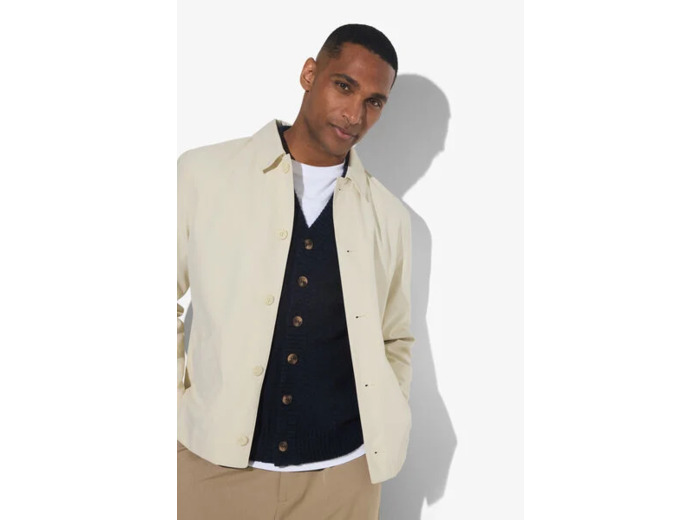 Veste mi-saison col chemise - Beige