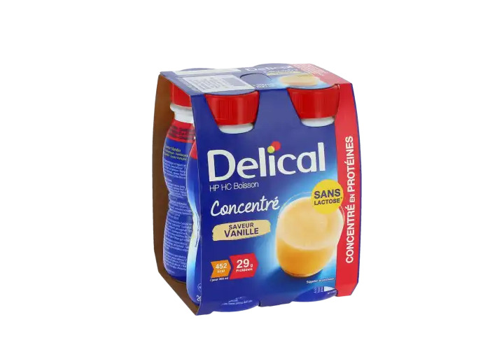 Delical Boisson Hp Hc Concentrée Nutriment Vanille 4 Bouteilles/200ml