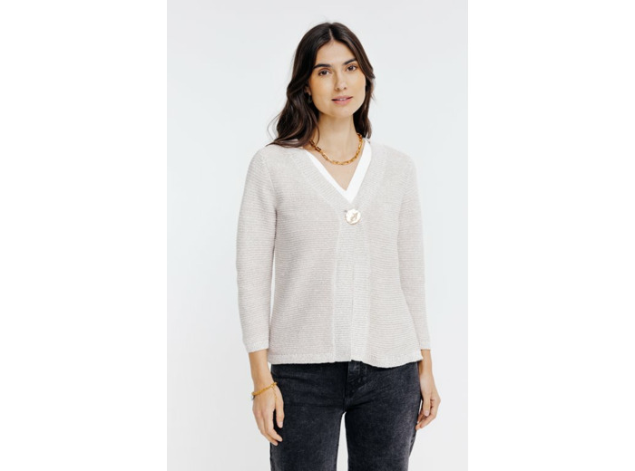 Cardigan maille fantaisie