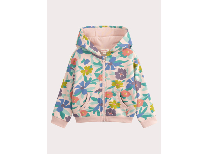 Haut de jogging rose imprimé fleuri pour fille