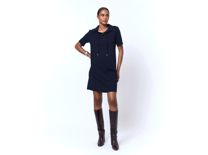 Robe courte unie MARINE