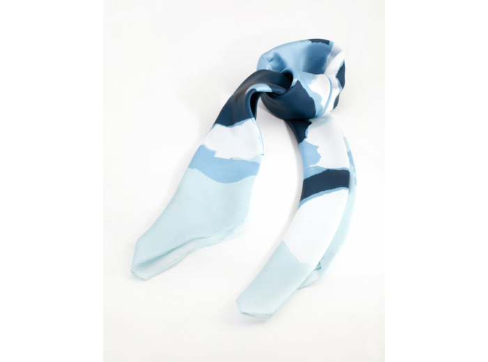 Blue Splatter Bandana Hair Scarf