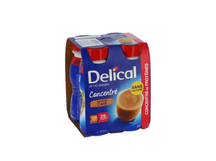 Delical Boisson Hp Hc Concentrée Nutriment Café 4 Bouteilles/200ml