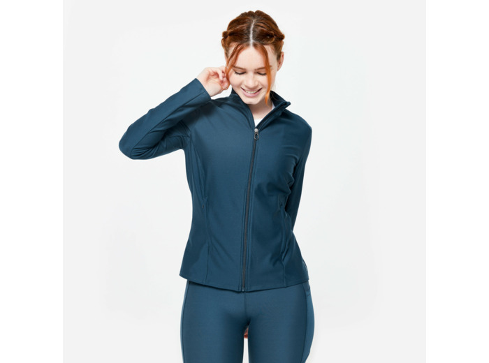 Veste zippée femme, bleue