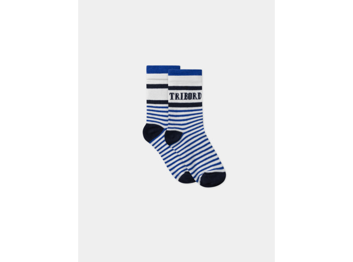 Chaussettes rayées et jacquard tribord/babord