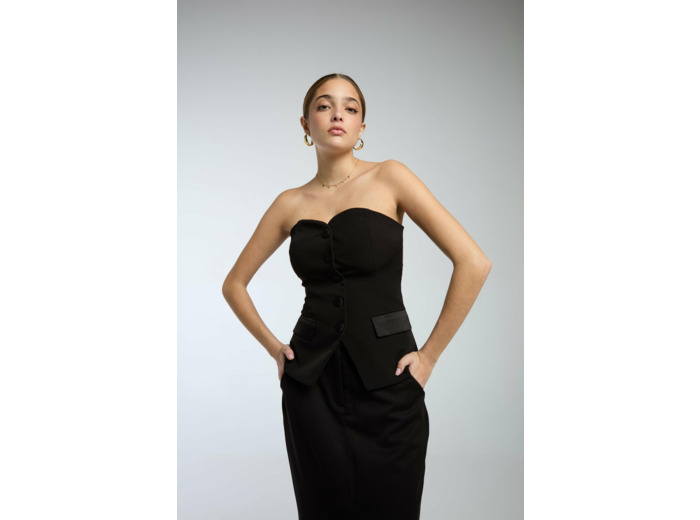 Blouse avec coupe cache-coeur