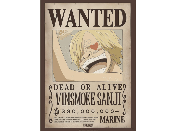 ABYSTYLE GBEye - ONE PIECE Poster Wanted Sanji (52x38cm)