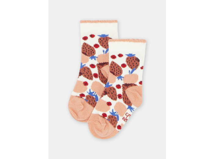 Chaussettes multicolores à imprimé fruits bébé fille