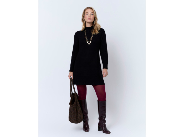Robe courte unie NOIR