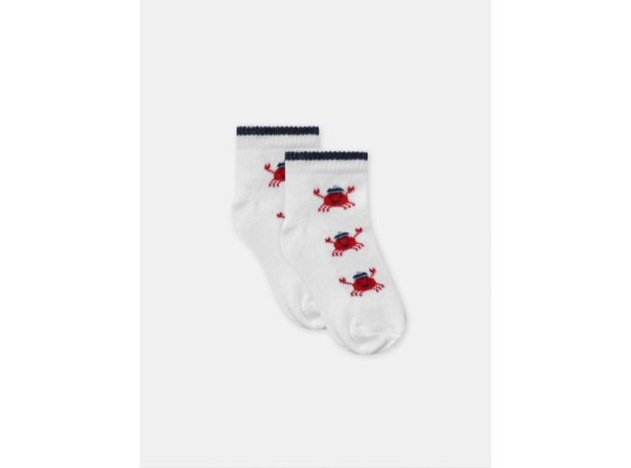 Chaussettes jacquard crabes