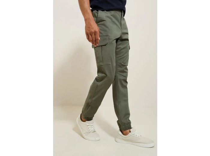 Pantalon cargo uni - Vert clair