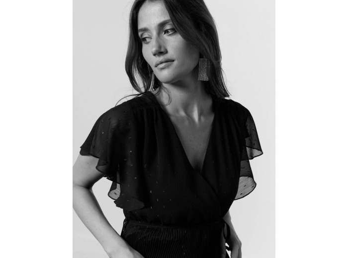 Robe courte unie NOIR
