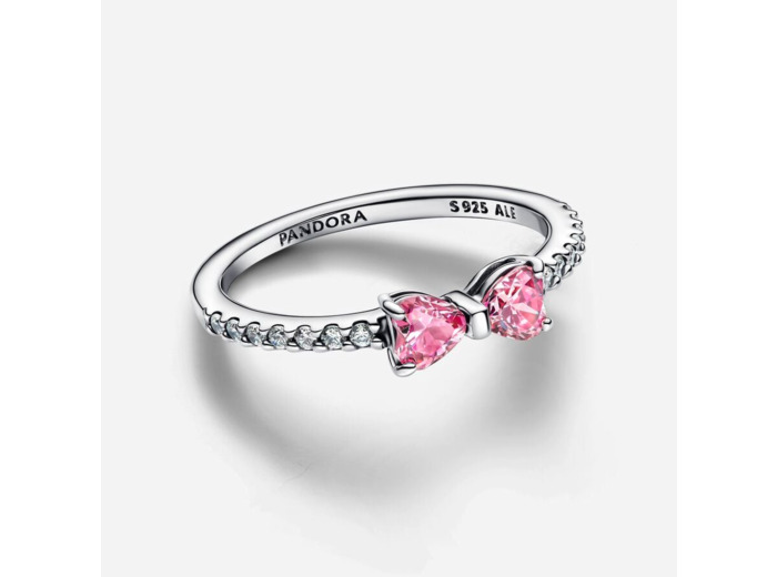 Bague Noeud Rose Scintillant