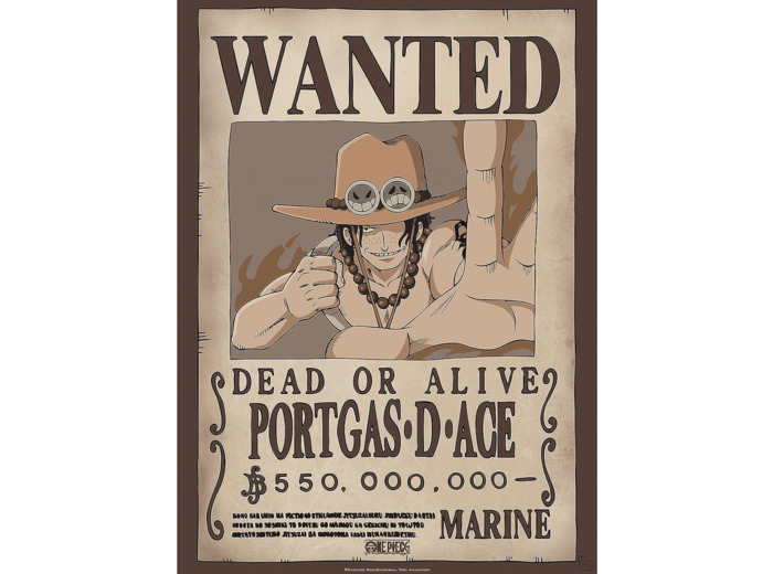ABYSTYLE GBEye - ONE PIECE Poster Wanted Ace (52x38cm)