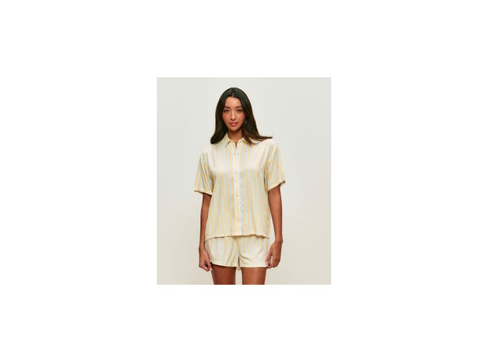 Ensemble chemise et short à rayures