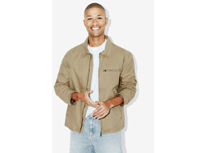 Blouson mi-saison col chemise - Camel