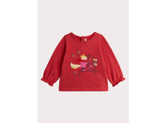 Tee Shirt Manches Longues Rouge