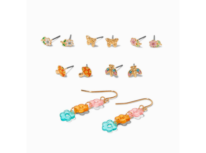 Lot de boucles d’oreilles variées printemps - Lot de 6