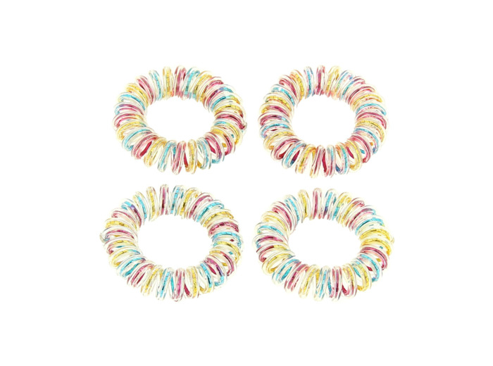 Elastique ressort multicolor x4