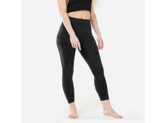 LEGGING 7/8 YOGA DYN SANS COUTURE NOIR