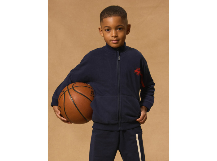 Gilet Bleu Marine Bi-matière