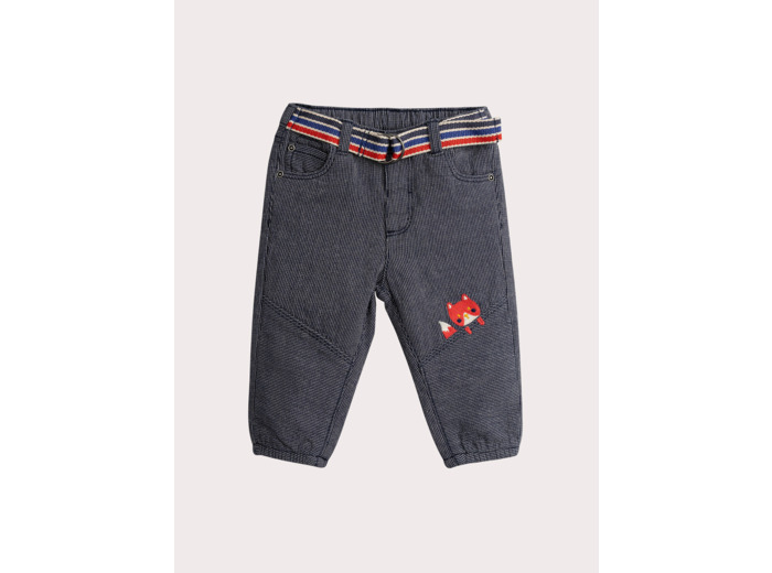 Pantalon rayé à animation renard pour bébé garçon