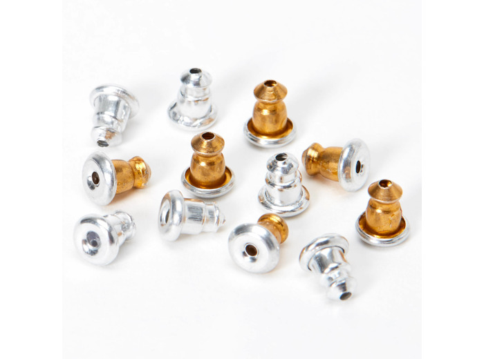 Attaches de boucles d'oreilles - Lot de 12