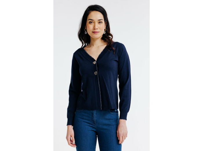 Cardigan avec oeillets