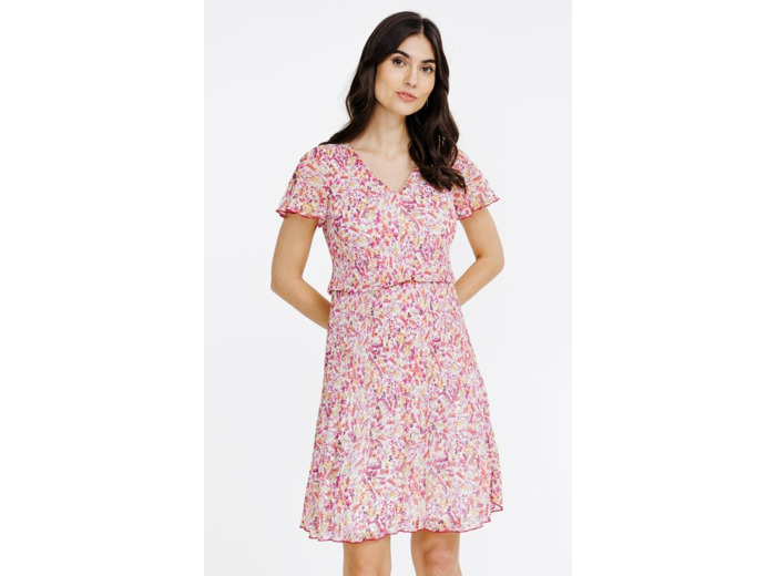 Robe plissée imprimée