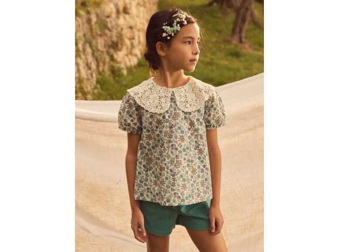 Blouse col claudine