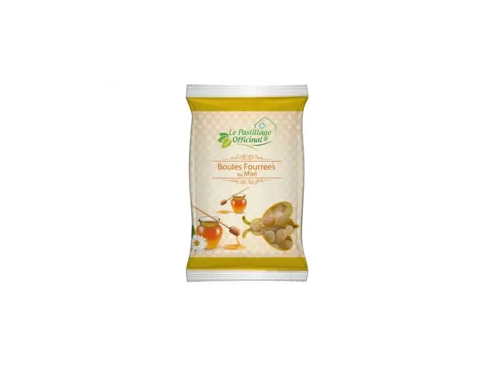 Le Pastillage Officinal Pastille Boule Fourrée Miel Sachet De 80 G