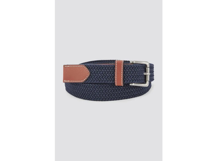 Ceinture tressée à boucle - Bleu foncé