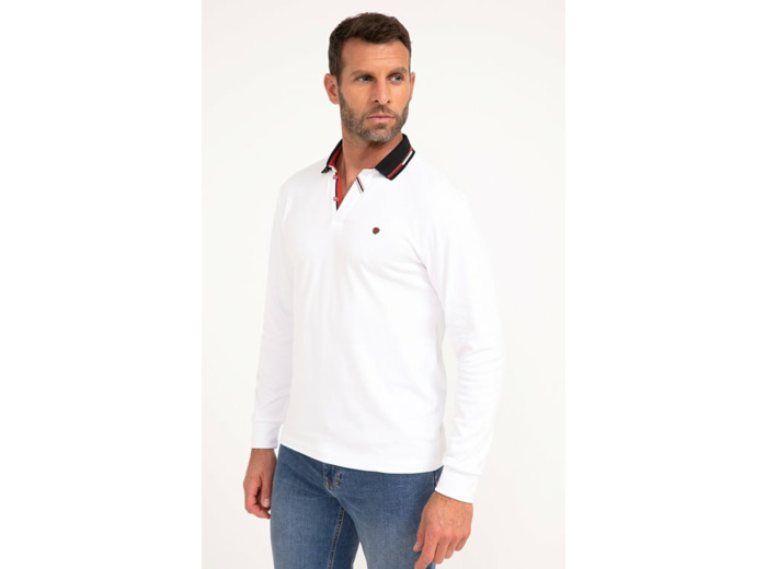 Polo manches longues Brique