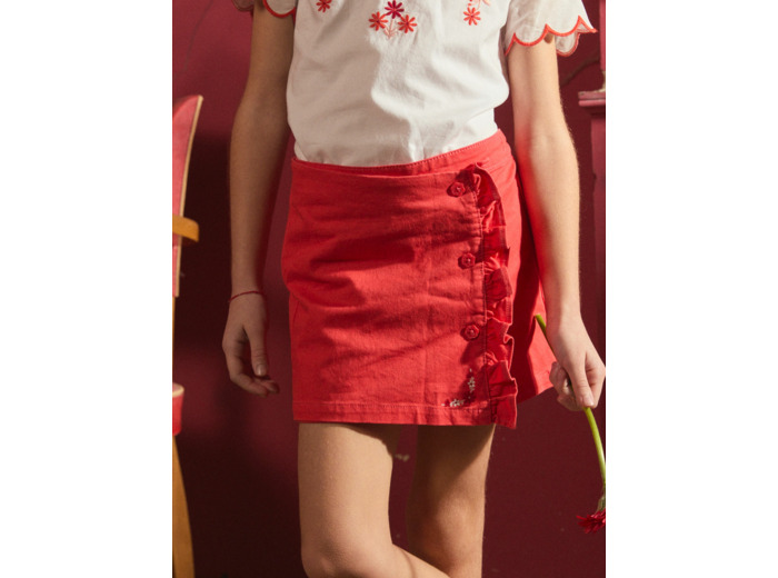 Jupe short volant