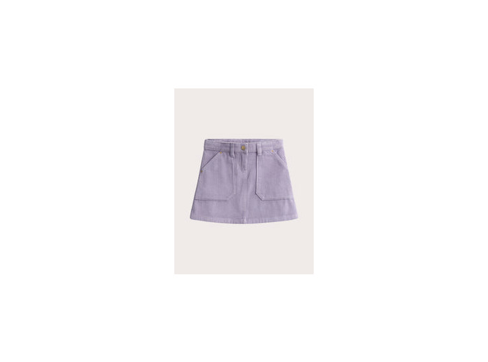 Jupe courte violette en velours côtelé pour fille