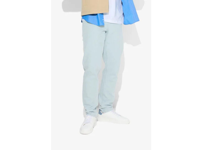 Jean tapered délavé - Bleu moyen