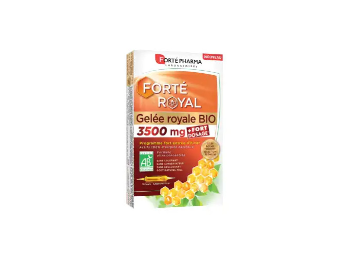 Forté Royal Gelée Royale 3500mg Solution Buvable Bio 10 Ampoules/15ml
