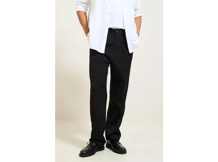 Pantalon large à plis - Noir