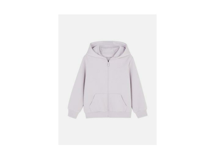 Sweat à capuche texturé zippé