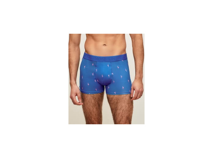 Boxer en microfibre motifs flamants roses